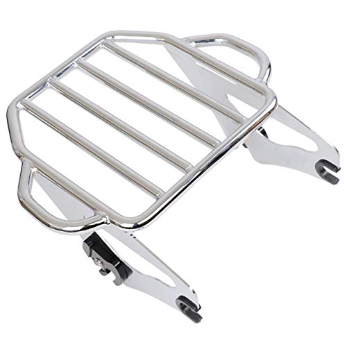 Aufer Chrome Detachable Adjustable Two Up Tour Pak Luggage Rack Mounting Compatible With For Touring Electra Glide Road King Street Glide Electra Glide 2009-2022 #TOP4