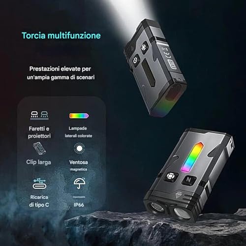 Lampe portable magnétique de petite taille pour extérieur et voyage