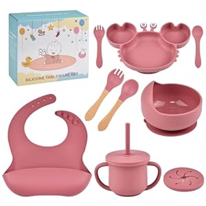 Generisch Silikon Baby Geschirrset, 9-teilig