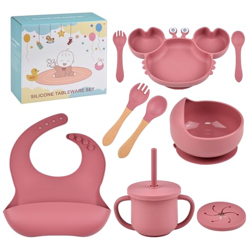 Generisch Silikon Baby Geschirrset, 9-teilig