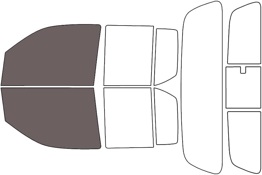 Rvinyl Window Tint Kit Compatible with Nissan Frontier 2005-2021 4 Door - Black 35% - Single Ply No Bubble Film - Do it Yourself Vehicle Front Precut Kit