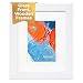 Kiera Grace Langford Wood Picture Frame, 8 by 10 Inch Matted for 5 by 7 Inch Photo, White