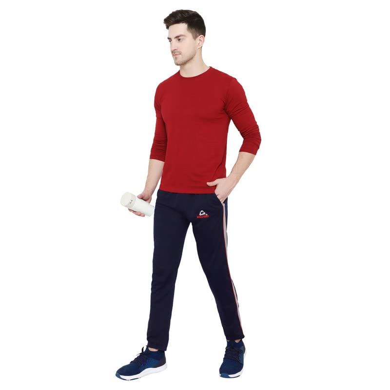 Image of GOLAZO Regular Fit Multicolor Cotton Track Pants for Men with Comfort and Style in Your Athelisure Wear