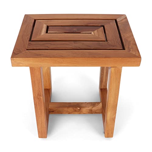 Rutledge & King Teak Shower Bench - Teak Shower Seat - Teak Wood Bathroom Stool - Corner Bench Alternative - Bathroom Chair - Bath Bench/Teak Bench (Serenity) #TOP1