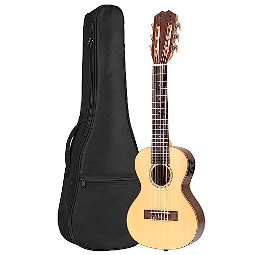 Batking Guitalele Guitare électrique professionnelle 28" 6 cordes pour guitare électrique, guitare classique, pour adultes, enfants, débutants (avec égaliseur et sac de concert)