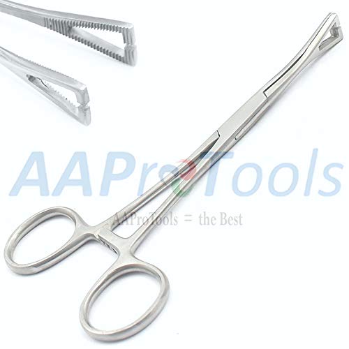AAProTools Slotted Pennington Forceps Tongue Nose Belly Body Jewelry Piercing Clamp