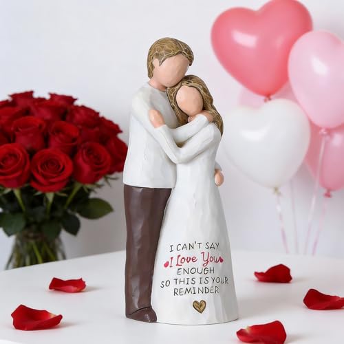 Veroola Love Figurines Romantic Gifts for Her, Hand Painted Sweet Loving Together Couple Sculpture Statue, Best Gifts for Valentine's Day Anniversary Weddings Birthday. - image 7