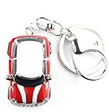 Das ideale Geschenk! Quadiva Bag Charm Car Auto Mini Taschenanhänger für Damen (Farbe: Silber/rot-weiß) mit Kristallen besetzt