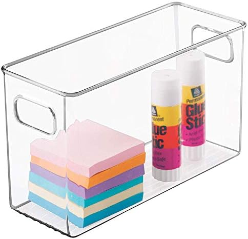 iDesign 71630 Cabinet/Kitchen Binz Kitchen Storage Container, Medium Plastic Storage Boxes for the Fridge, zer or Pantry, Clear