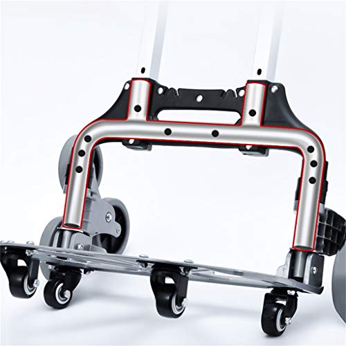 Carretilla plegable de aluminio con ruedas y asa ajustable miniatura 5