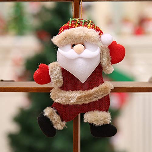 Adornos navideños de tela estilo muñeca para colgar y decorar el salón familiar