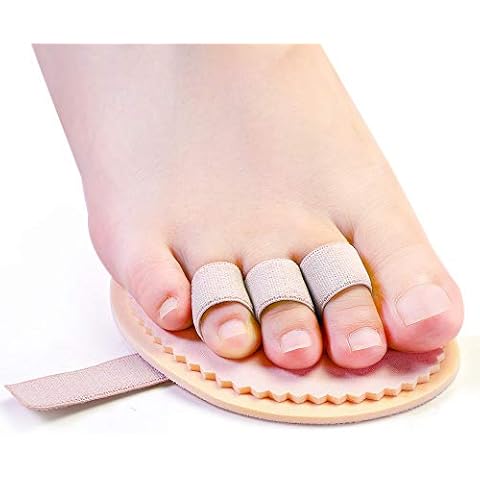 Welnove Toe Straightener Hammer Toes Corrector Pack of 2 (3 Holes) for Claw Toe Mallet Toe Contracted Toe and Cured Toe Hammer Toe Splint Cover