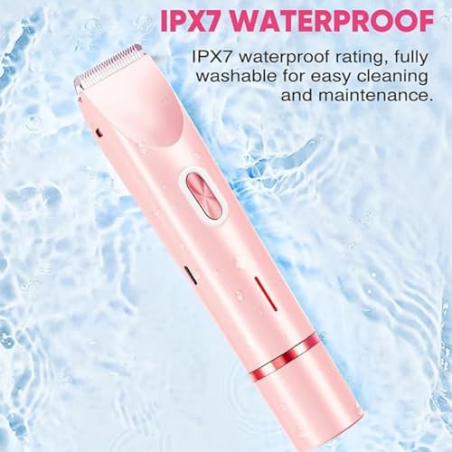Afeitadora de bikini 2 en 1 recargable con doble cabezal rosa 2
