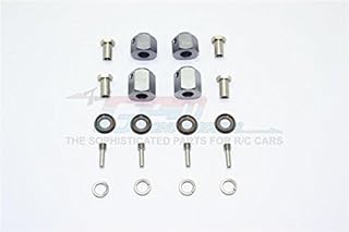 GPM For Traxxas TRX-4 Trail Defender Crawler Upgrade Parts Aluminum Hex Adapters 9mm & 12mm Thick - 20Pcs Set Gray Silver