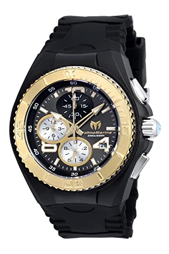 Technomarine Women's Cruise Stainless Steel Quartz Watch With Silicone Strap, Black, 26 (Model: Tm-115100) #TOP2