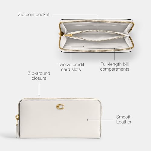 Coach Women's Slim Accordion Zip Accessory-Travel Wallet, B4/Chalk3