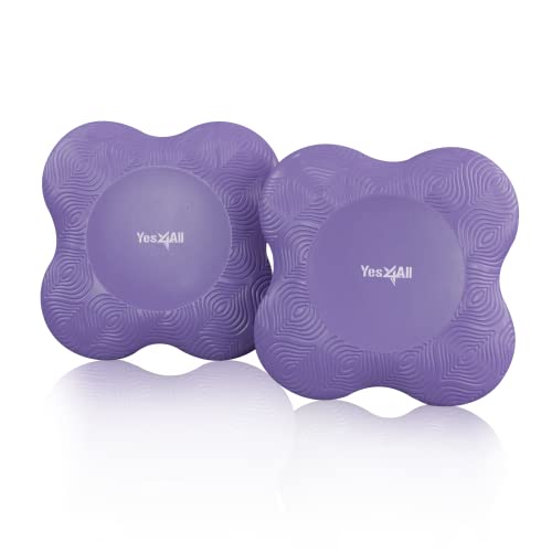 Yes4All Set Of 2 Extra Thick Yoga Knee Pad/Anti-Slip Knee Cushion For Head, Elbows, Hands, Wrists, Purple #TOP7