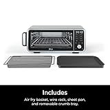 Ninja SP201 Digital Air Fry Pro Countertop 8-in-1 Oven with Extended Height, XL Capacity, Flip Up & Away Capability for Storage Space, with Air Fry Basket, Wire Rack & Crumb Tray, Silver