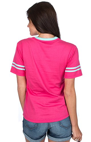 Camiseta de béisbol con logo en rosa algodón de azúcar por Lauren James miniatura 2