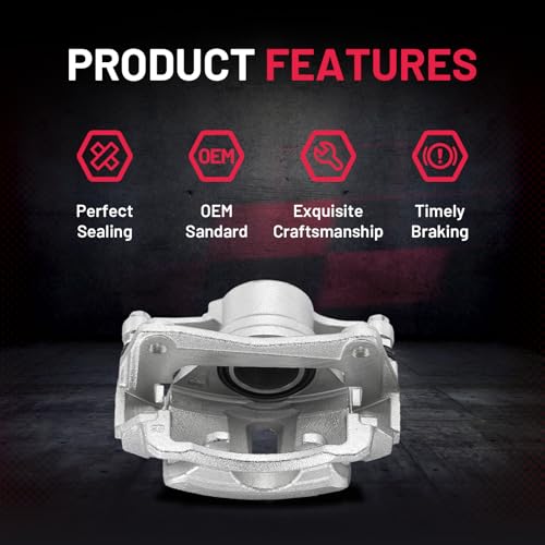 Image of BDFHYK 19-B1591 19-B1590 Front Disc Brake Caliper Assembly Compatible with Geo Prizm 1993-1997 1.6L L4, Compatible with Toyota Corolla 1993-1997 1.6L 1.8L L4, GAS 2pcs