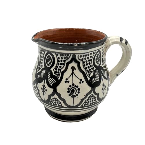 Jarra artesanal marroquí de terracota cerámica étnica Marruecos 1 l pintada a mano 2111241907 Túnez Turquía étnico del mundo