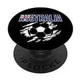 Australien Fußball-Trikot – Unterstützung Australien Fußball PopSockets mit austauschbarem PopGrip