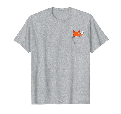 Pocket Fox Carino Love Animals Divertente Regalo Maglietta