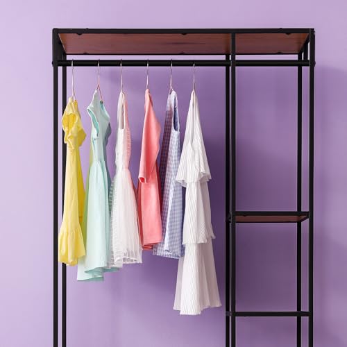 Threehoney 2 Pack Wire Shelving Garment Hanger Bar Wire Shelving Accessories Industrial Closet Clothes Rods for Home Retail Store(Black,48 Inch)