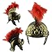 Adult Roman Helmet,Greek Costume Helmets with Red Feather Plume,Costume Legion Helmet,Roman Spartans Helmets for Halloween Cosplay