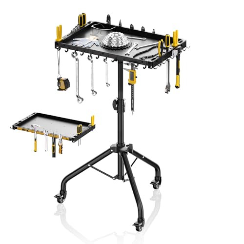 Futrue-Wolker Mobile Werkbank mit Rollen,Kleine Klappbare Werkbank für Garage,Faltbar Arbeitstisch für Fahrrad Reparatur Werkstatt Haushalt DIY (Höhe Verstellbar) Futrue-Wolker Mobile Werkbank mit Rollen,Kleine Klappbare Werkbank für Garage,Faltbar Arbeitstisch für Fahrrad Reparatur Werkstatt Haushalt DIY (Höhe Verstellbar)