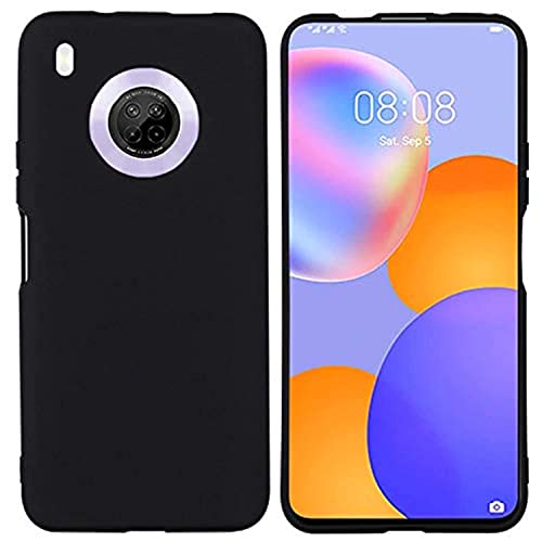 Nice.Store.UAE Huawei Y9a Case Cover Black Slim Fit for Soft TPU Back Cover Flexible Silicone Cover Matte Black for Huawei Y9a
