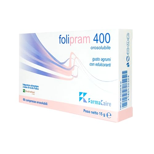 Acido folico (Quatrefolic®) | 60 Compresse orosolubili | Forma Biologicamente Attiva Acido Folico | assorbimento fino a 3 volte maggiore | integratore Vegano per Gravidanza, fertilità, Folina Mamma