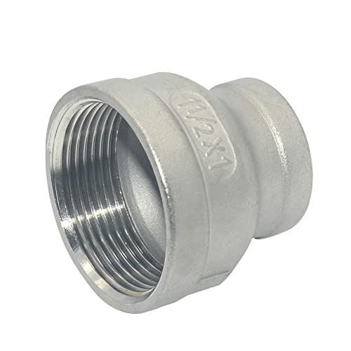 1-1/2"X1" Female Nipple Threaded Pipe Fitting, Reducer Coupling,Stainless Steel 304 Npt #TOP2