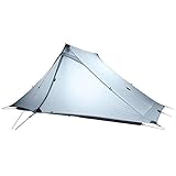 3F UL Gear Lanshan 2 PRO 4 Season Backpacking Tent Ultralight Waterproof Professional Tents for Camping 2 Person Tent for Camping/Fishing/Hiking/Climbing(Gray)