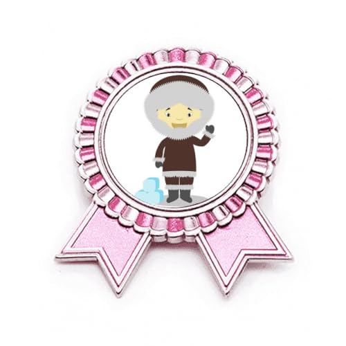 Broche rose Cold Greenland en métal idéale pour vos looks d'hiver