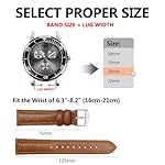 BISONSTRAP Retro Leather Watch Straps for Men, Oil Waxed Calfskin Replacement Band, Quick Release, Band Width 18mm 19mm 20mm 22mm - Image 5