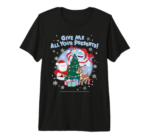 Rudolph & Friends Give Me All Your Presents Christmas Movie Premium Tri-Blend T-Shirt