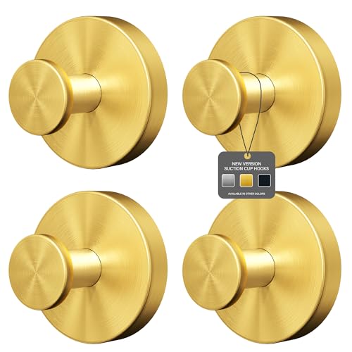 Ninth Five Suction Cup Hooks for Shower Bathroom Wall Hooks for Towels