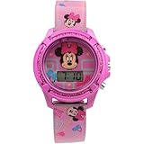 Minnie Mouse Kids LCD Flashing Digital Watch - Pink (MN4357AC)