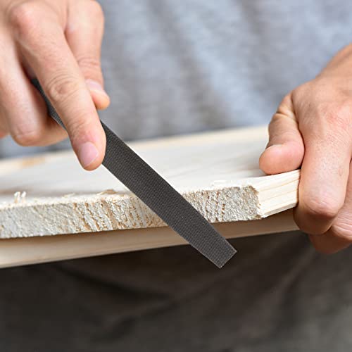 Xaqishire 6-Inch Flat Medium Cut File, Double Cut Teeth, High Carbon Steel, Single Hand File Without Handle, Suitable For Shaping Metal, Wood, Etc. #TOP7
