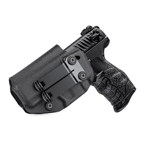 Walther P22 Holster, IWB Compatible with Walther P22 P22Q .22LR Pistol, Inside Waistband Concealed Carry Holster, Appendix Carry Kydex Holster for Walther P22 P22Q, Left Hand Draw, Black