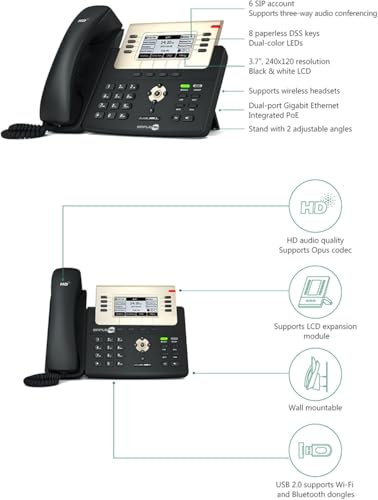Téléphone IP SIMPLETEK écran rétroéclairé idéal pour le bureau moderne - 3