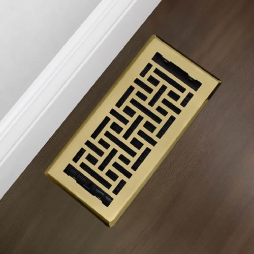 Decor Grates AJH410 Oriental Floor Register, 4x10 Inches, Bright Brass Finish by Decor Grates - Image 7