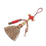 Poils doux et non irritants : le pendentif feng shui pour bébé nettoie en douceur sans agresser la peau délicate de bébé, ce qui le rend sûr même pour les nouveau-nés. amulette feng shui nœud rouge, petit balai à main