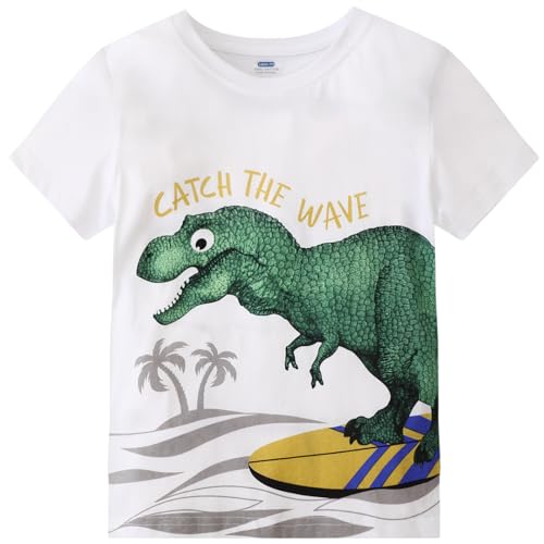 Image of Frogwill Toddler Boys Summer Clothes Hawaiian Jungle Animal Cotton T-Shirt and Poplin Short Outfit Set
