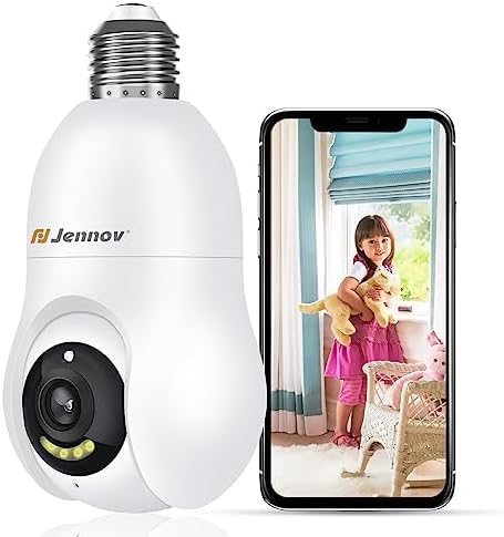Jennov Security Camera and Smartphone Display