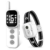 Wissilor Dog Training Collar with Remote Control, 3300FT and 4 Training Modes Beep,Vibration,Safe Shock,LED Night Light,IPX7 Waterproof Rechargeable E-Collar for All Breeds (8-150 lbs)