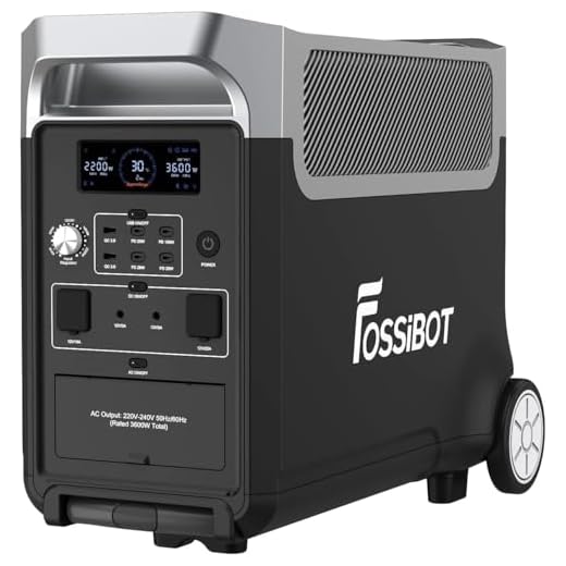 FOSSiBOT F3600 Pro Centrale Elettrica Portatile, Batteria LiFePO4 da 3840Wh, Espandibile Fino a 11,52kwh, Uscita CA 3600 W, Ingresso Solare da 2000W, Power Station per Domestico, Campeggio, Viaggio