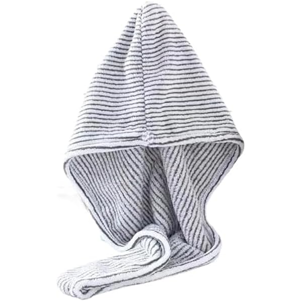 Czepek prysznicowy Grey Charcoal Hair Drying Turban – Super Absorbent Shower Cap For Home & Daily Use(Color1)
