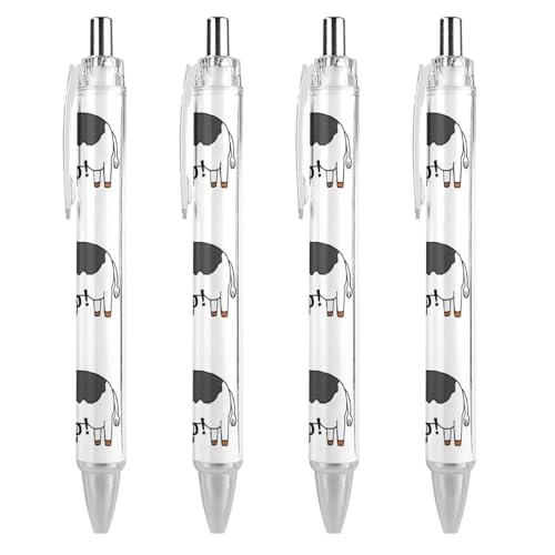 Bolígrafos retráctiles Funny Cow Moo de 0,5 mm para llenar de alegría tu escritorio